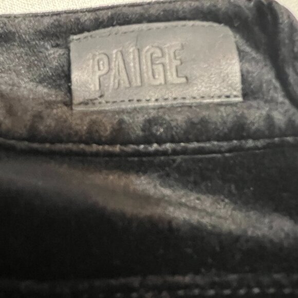 Paige Hoxton Black Velvet Jeans Size 30 Skinny Mid Rise Soft Stretch Pants Women - Picture 5 of 11